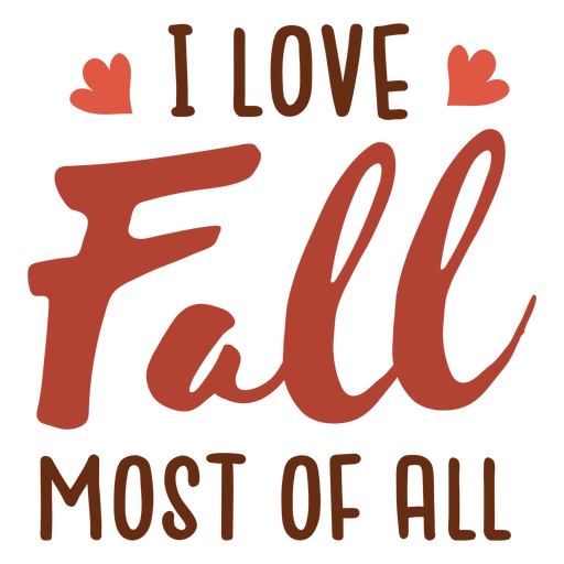 Ich liebe den Herbst am meisten  PNG-Design