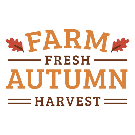 Farm fresh autumn harvest logo PNG Design