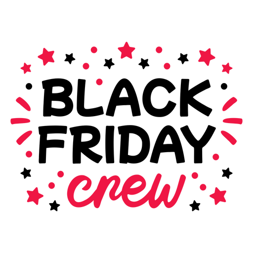 Red logo with stars and the word crew PNG Design