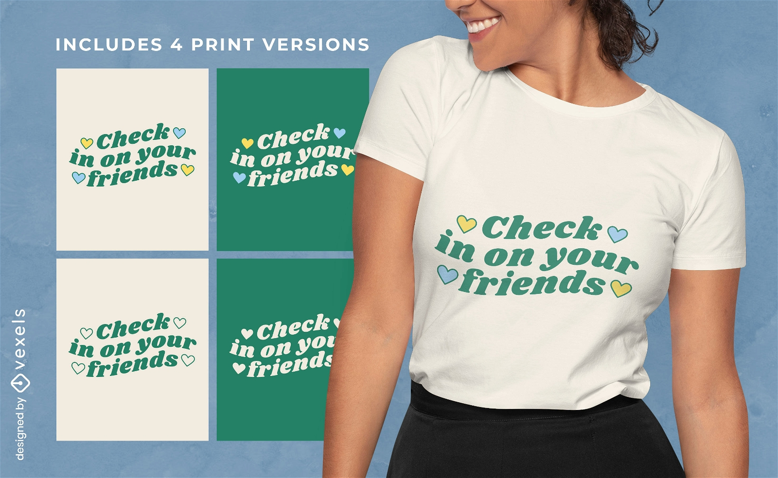 Schauen Sie sich die T-Shirt-Designs Ihrer Freunde in mehreren Versionen an