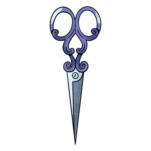 Künstlerisch verziertes Scherenillustrationsdesign PNG-Design