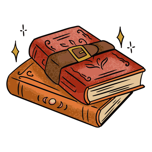 Vintage dekorative Bücher Illustration PNG-Design