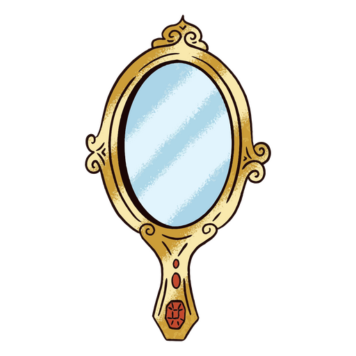 Gold mirror PNG Design
