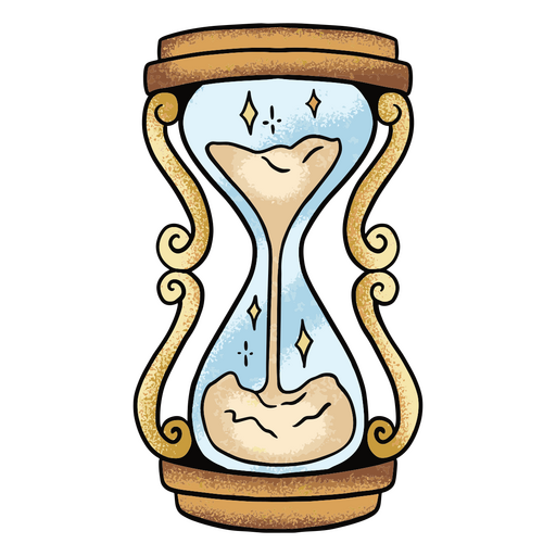 Hourglass with sand in it PNG Design