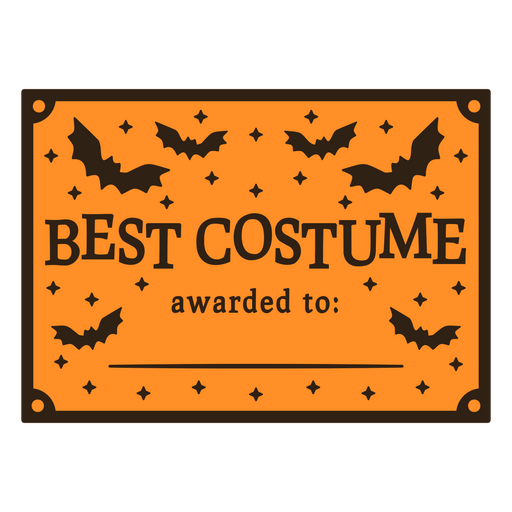 Best costume award png PNG Design
