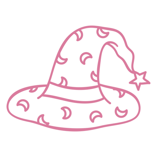 Sombrero de bruja rosa Diseño PNG