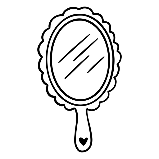 Ilustração encantadora de espelho vintage Desenho PNG