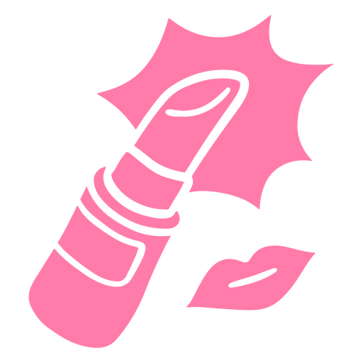 Ícone de batom rosa Desenho PNG