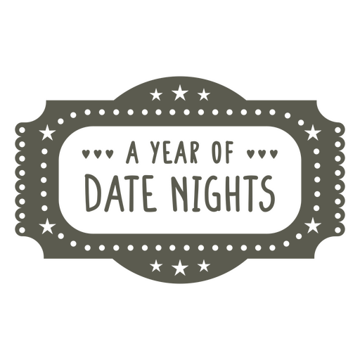 Charmantes Design für einen Date-Night-Gutschein PNG-Design