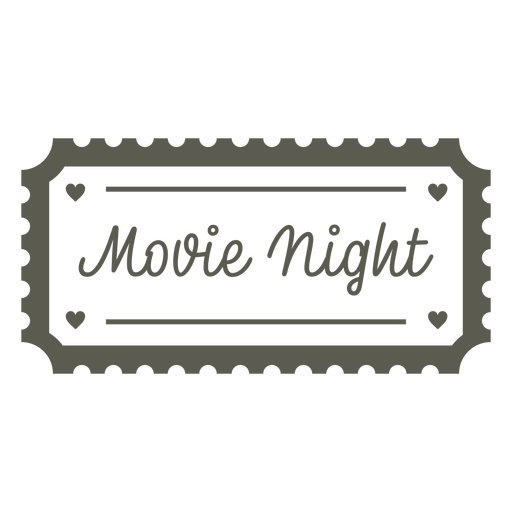 Diseño encantador de entradas para la noche de cine Diseño PNG