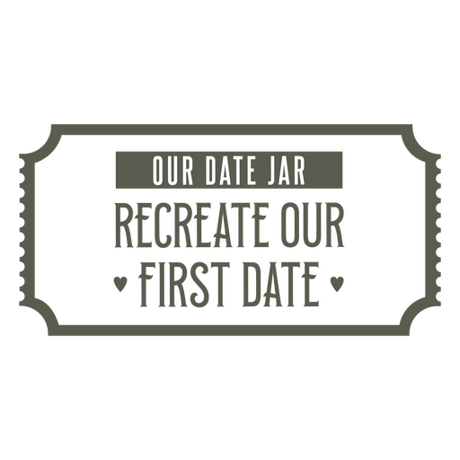 Charming date jar design for couples activities PNG Design