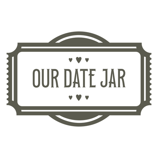 Charming date night jar design PNG Design