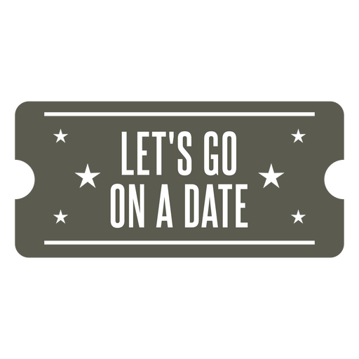 Verspieltes Date-Night-Ticket-Design PNG-Design