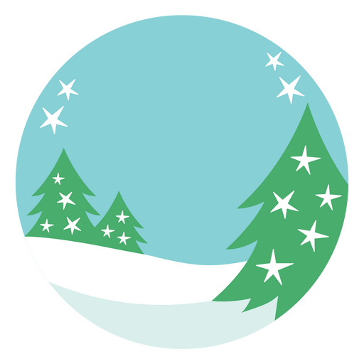 Charmante Winterszenenillustration PNG-Design