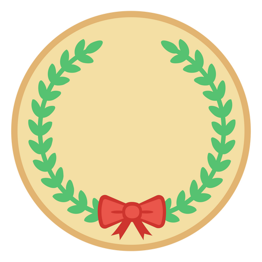 Diseño de corona festiva con lazo. Diseño PNG