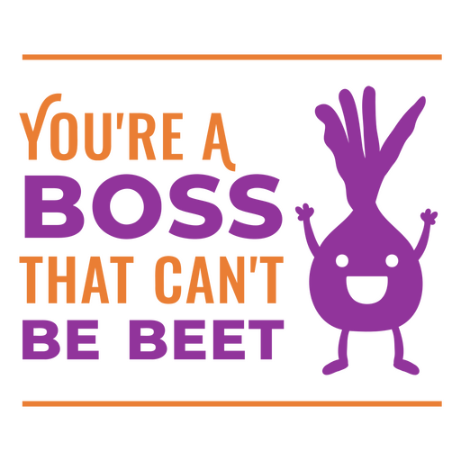 Design de citação divertida sobre chefe de beterraba Desenho PNG