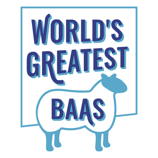 World's greatest baas logo PNG Design