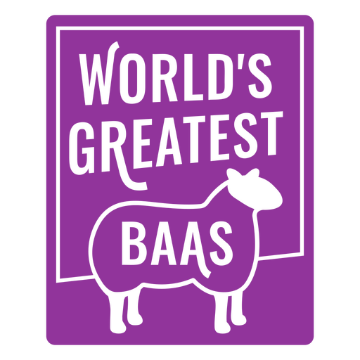 World's greatest baas PNG Design