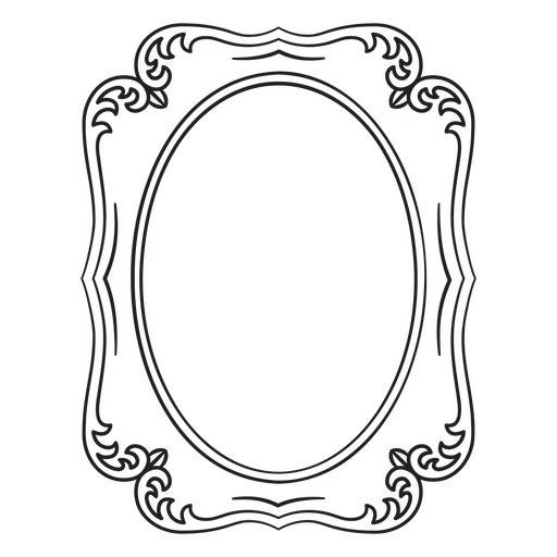 Design elegante de moldura vintage decorativa Desenho PNG