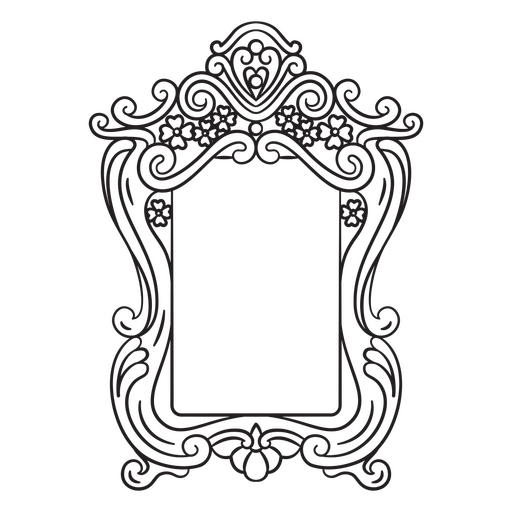 Design de moldura vintage ornamentado Desenho PNG