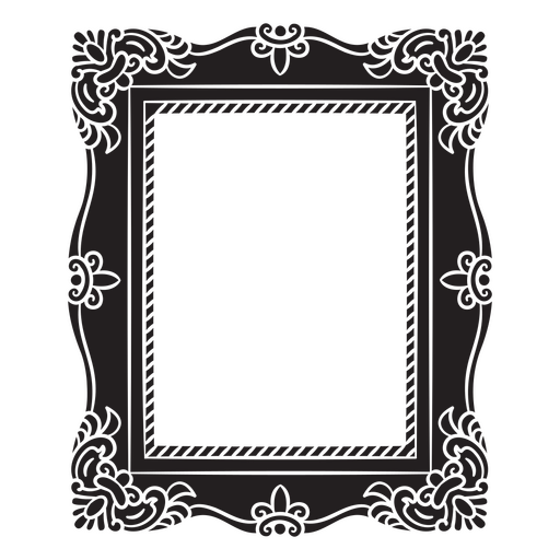 Design elegante de borda decorativa vintage para obras de arte Desenho PNG