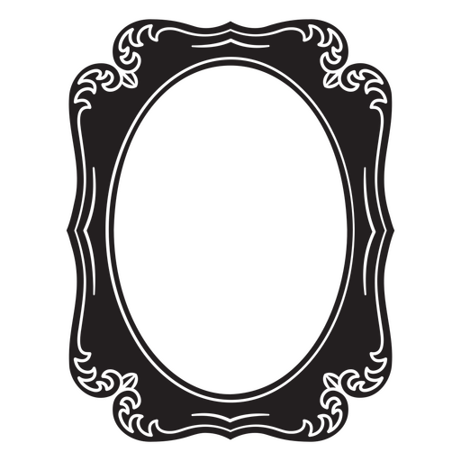 Design de moldura em estilo barroco intrincado Desenho PNG