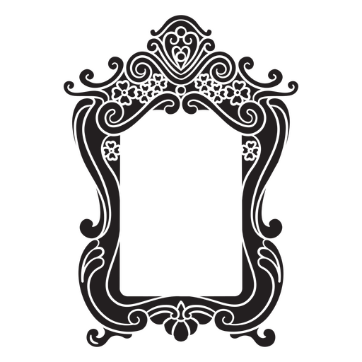Design de moldura decorativa vintage ornamentada Desenho PNG