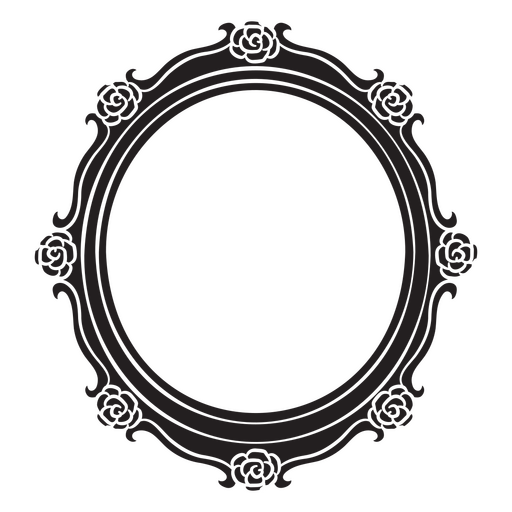 Design elegante de moldura de rosa vintage Desenho PNG