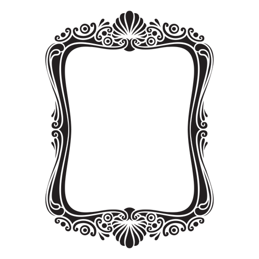 Design elegante de borda decorativa para moldura de fotos Desenho PNG