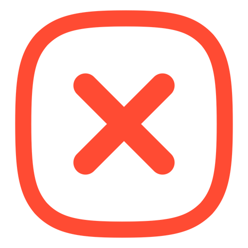 Diseño de símbolo de cancelación en negrita Diseño PNG