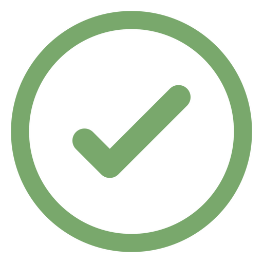 Design simples de marca de verificação verde Desenho PNG
