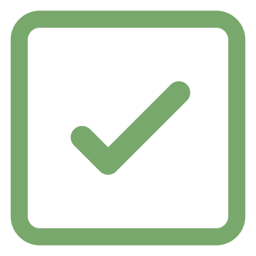 Icono de marca de verificación verde Diseño PNG