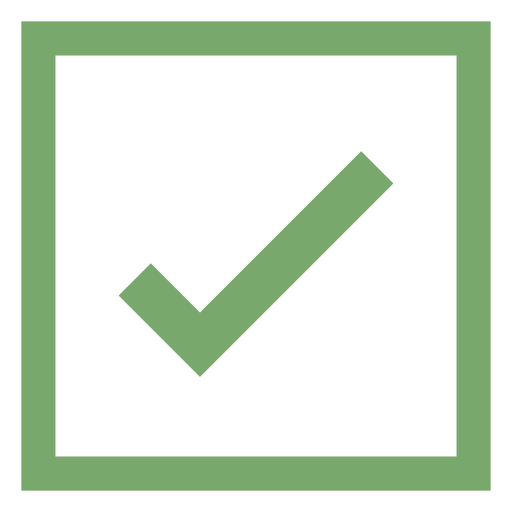 Design elegante de ícone de marca de seleção verde Desenho PNG