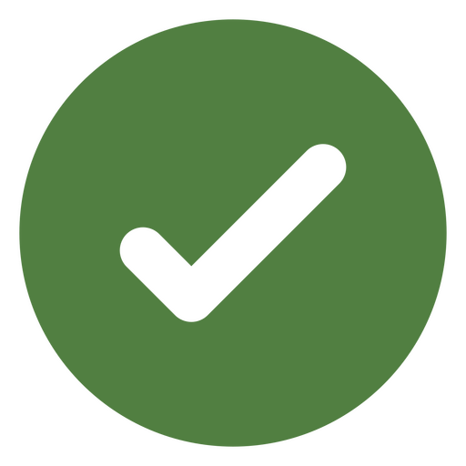 Gráfico minimalista de marca de verificação verde Desenho PNG