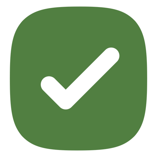 Modernes Grafikdesign mit grünem Häkchen PNG-Design