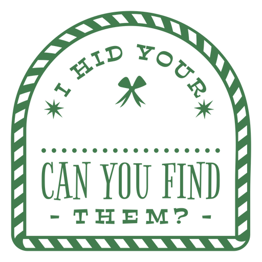 Playful hidden message design for holiday fun PNG Design