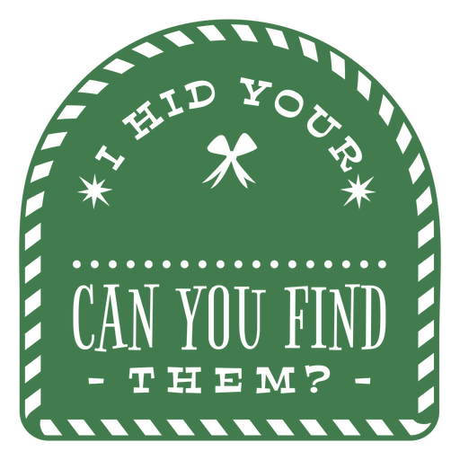 Diseño divertido de actividad de escondite para vacaciones Diseño PNG