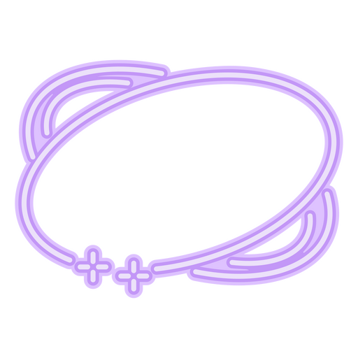 Neon purple circle frame PNG Design