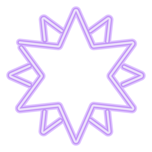 Letrero de neón estrella morada Diseño PNG