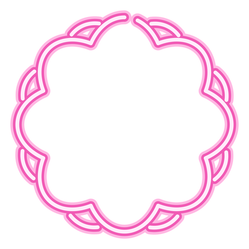 C?rculo rosa con borde rosa. Diseño PNG