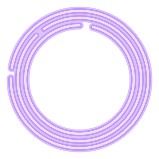 Círculo de neón morado Diseño PNG