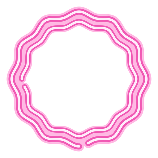 Pink striped frame PNG Design