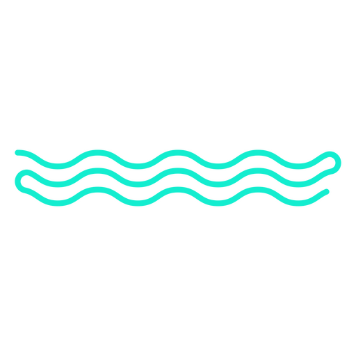 Icono de línea ondulada verde Diseño PNG