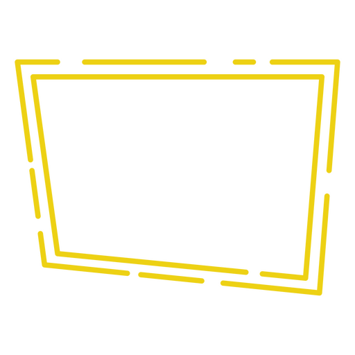 Design de moldura geométrica ousada em amarelo Desenho PNG