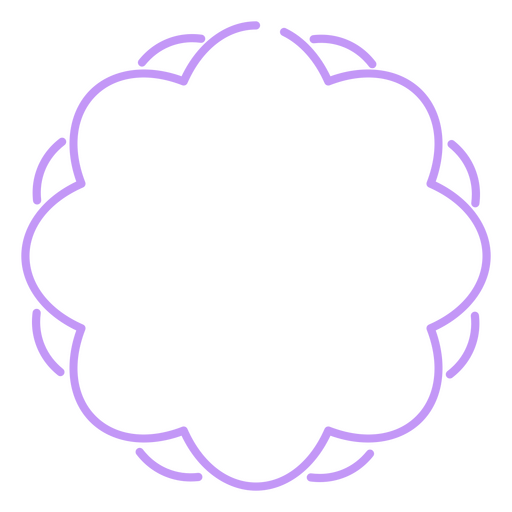 Diseño de contorno floral lúdico Diseño PNG