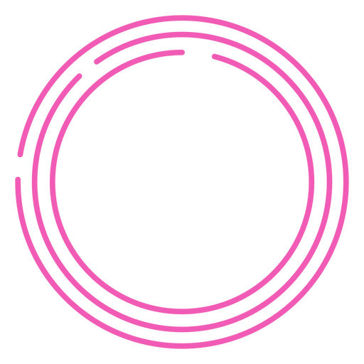 Diseño de línea circular rosa de moda Diseño PNG