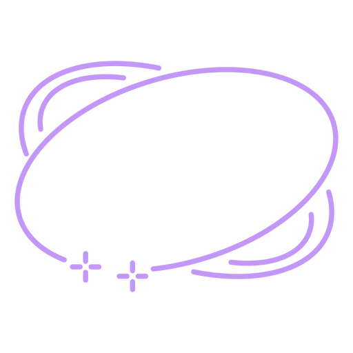 Design de contorno lúdico com detalhes brilhantes Desenho PNG