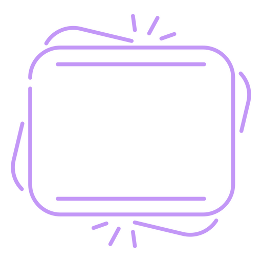 Playful outline frame design PNG Design