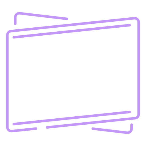 Dibujo lineal minimalista de un marco geométrico. Diseño PNG