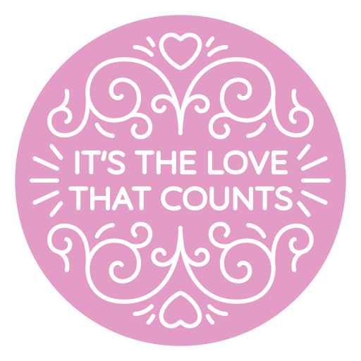 Diseño de camiseta con mensaje de amor decorativo con elementos ornamentados. Diseño PNG